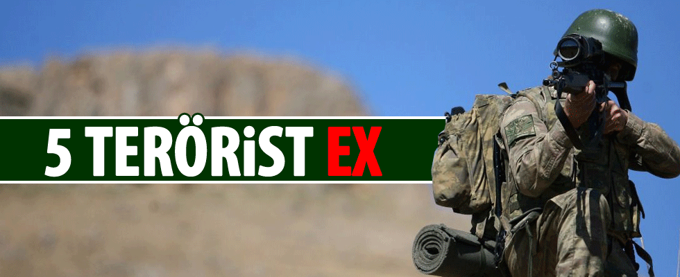5 terörist etkisiz hale getirildi