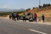 Mut'ta Yabancı Plakalı Otomobil Takla Attı Açıklaması 5 Yaralı