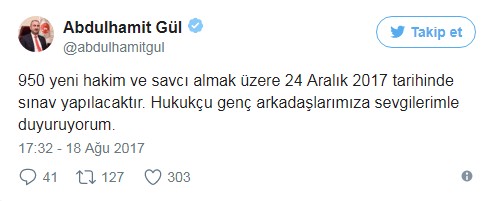 Adalet Bakanı Abdülhamit Gül: 950 yeni hakim ve savcı alınacak