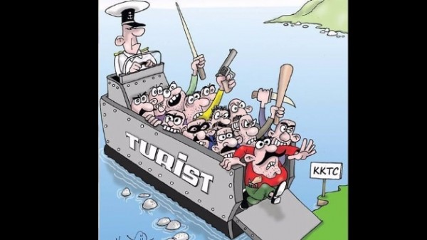 KKTC'de tepki çeken karikatür