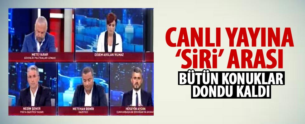 Açık unutulan 'Siri' canlı yayında konuştu