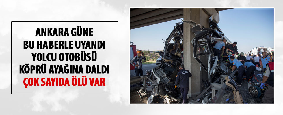 Ankara-Eskişehir karayolunda otobüs kazası