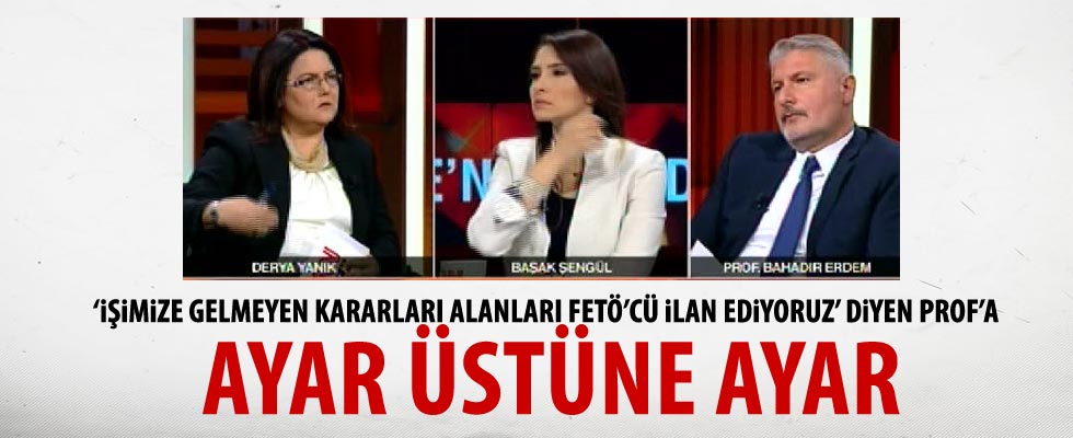 Canlı yayında Prof'a ayar