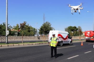 Malatya'da Bayram Trafiğine Drone'li Denetim