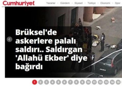 Cumhuriyet Gazetesi'nin İslam düşmanlığı