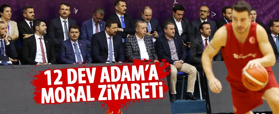 Cumhurbaşkanı Erdoğan'dan 12 Dev Adam'a ziyaret