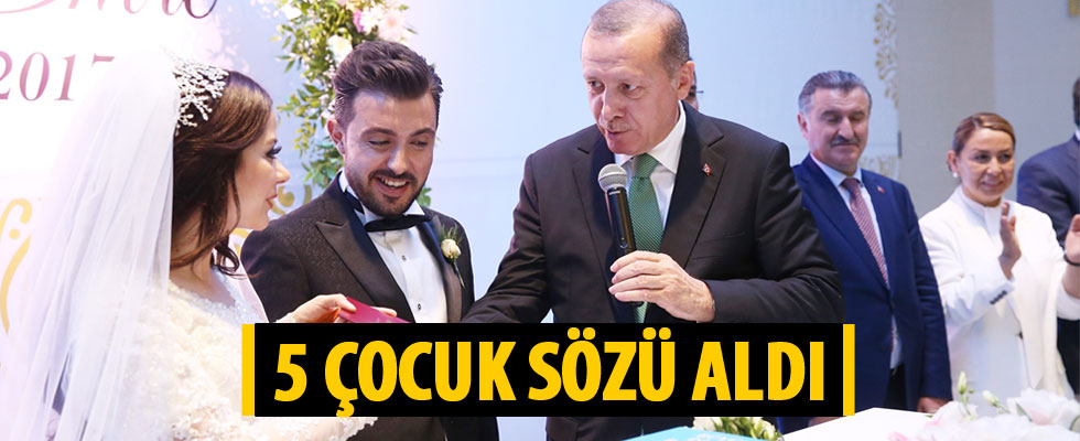 Cumhurbaşkanı Erdoğan 5 çocuk sözü aldı
