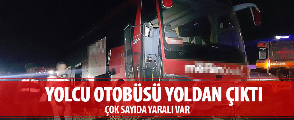 Ankara'da yolcu otobüsü yoldan çıktı: 9 yaralı