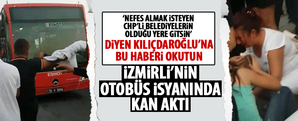 Vatandaşlar geç gelen otobüse saldırdı