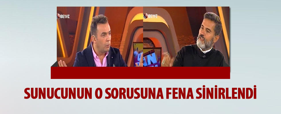 Eski manken canlı yayında sunucuya sinirlendi