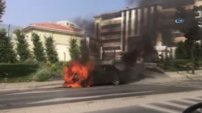 LGP'li Araçta Çıkan Yangın Korkuttu