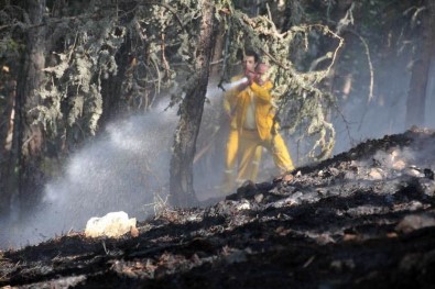 Kütahya'daki Orman Yangınlarında Söndürme Ve Soğutma Çalışmaları Sürüyor