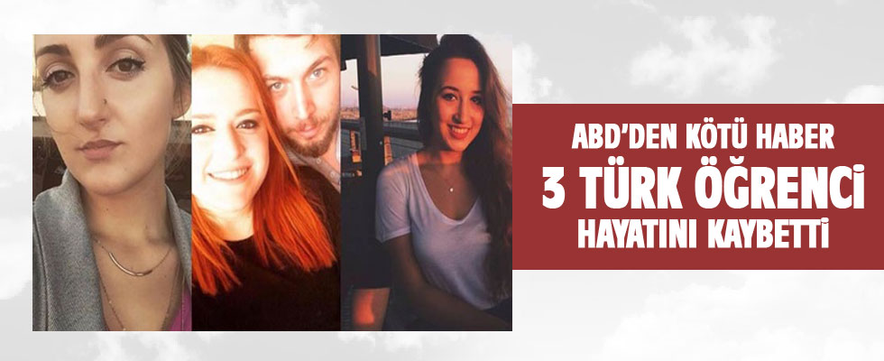 ABD'de 3 Türk öğrenci trafik kazasında öldü