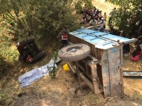 Traktör Şarampole Yuvarlandı Açıklaması 2 Ölü, 4 Yaralı Haberi
