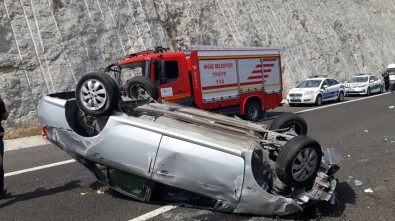 Kontrolden Çıkan Otomobil Takla Attı Açıklaması 1 Ölü, 2 Yaralı