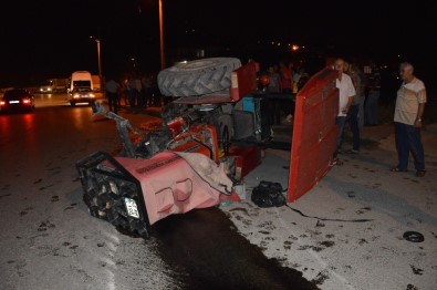 Niksar'da Traktör Devrildi Açıklaması 1 Yaralı