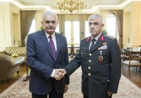 JANDARMA GENEL KOMUTANI - Başbakan Yıldırım, Jandarma Genel Komutanı Orgeneral Çetin'i Kabul Etti