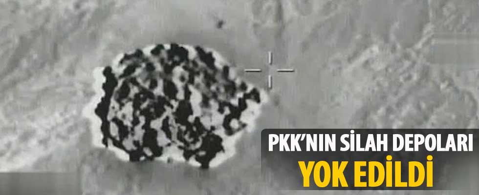 Terör örgütü PKK'nın silah depoları imha edildi