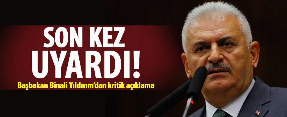 Başbakan Yıldırım'dan Barzani'ye son uyarı