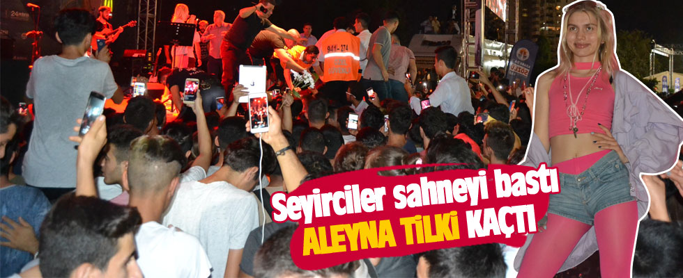 Seyirciler sahneye hücum Etti, Aleyna Tilki kaçtı