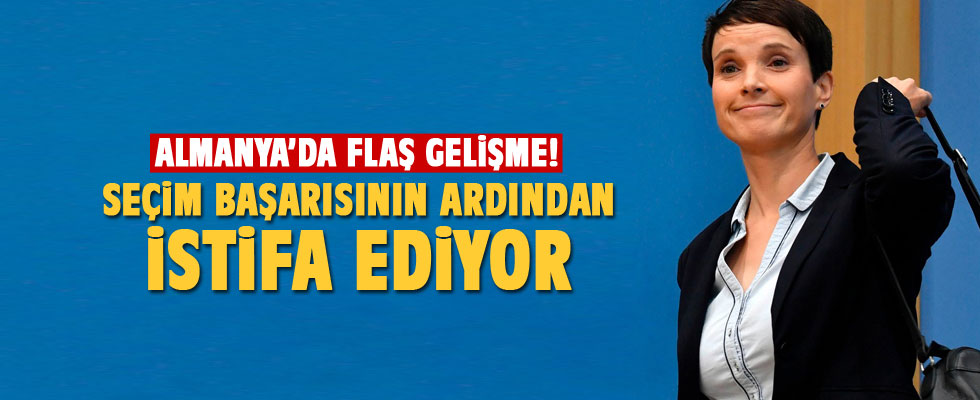 Alman siyasetinde sürpriz gelişme... Seçim başarısının ardından istifa etti