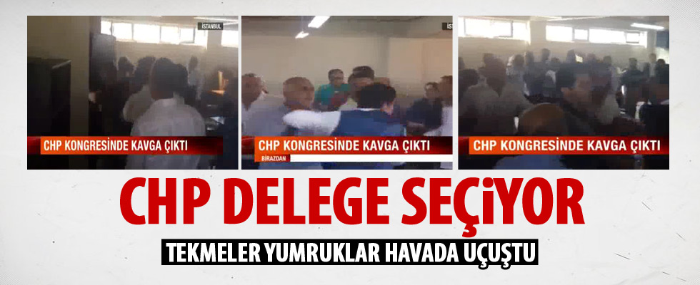 CHP kongresinde kavga