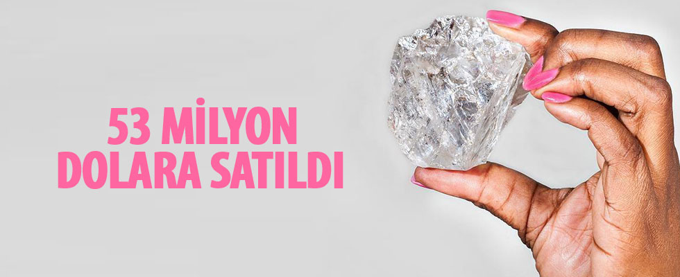 Dev elmas 53 milyon dolara satıldı