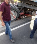 Devrilen Traktörün Altında Kalan 3 Kişi Yaralandı