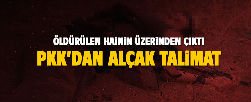 Alçak talimat öldürülen hainin üstünden çıktı