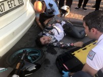 HALIL ÜRÜN - Otomobilin Çarptığı Genç, Acısını Bırakıp Motosikletini Sordu