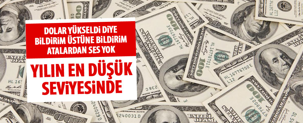 Dolar yılın en düşük seviyesine geriledi