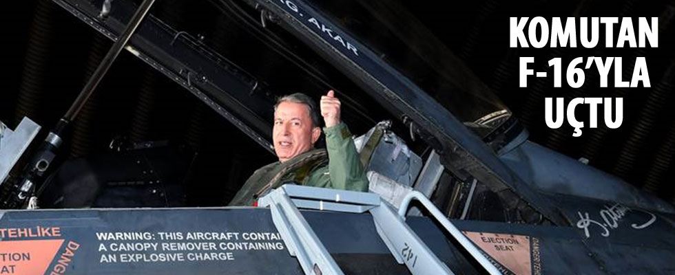 Genelkurmay Başkanı Akar, F-16 D uçağı ile uçuş gerçekleştirdi