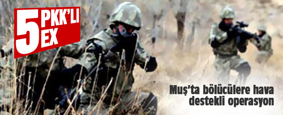 5 terörist öldürüldü