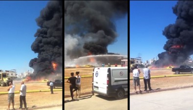 Doğalgaz Boruları Alev Alev Yandı