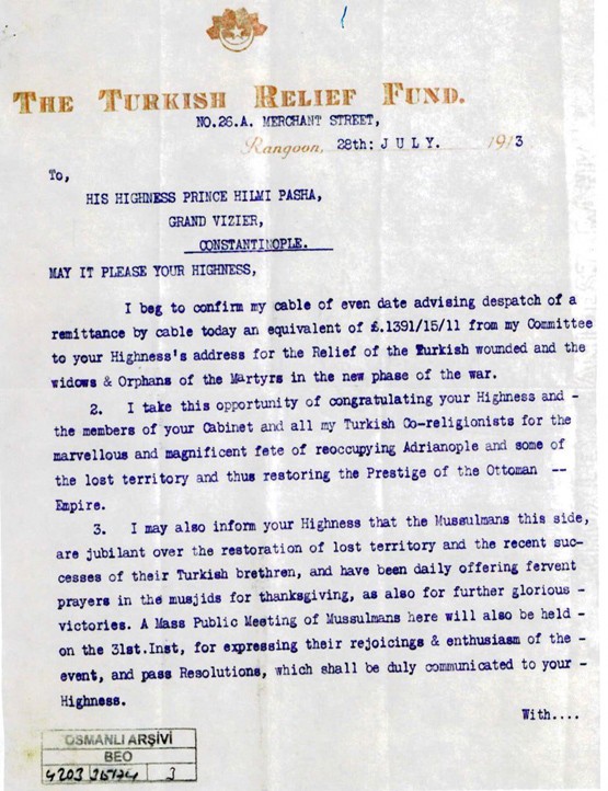 Arakanlı Müslümanların Osmanlı'ya vefası devlet belgelerinde