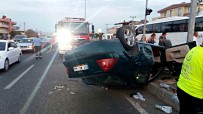 Otobüs Sıkıştırdı, Araç Takla Attı Açıklaması 4 Yaralı