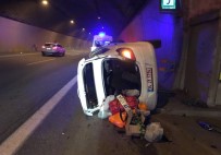 Otomobil Tünelde Takla Attı Açıklaması 4 Yaralı