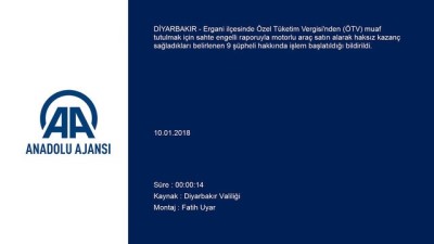 Diyarbakır'da Sahte Engelli Raporu Operasyonu