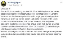 ZEKI SEZER - Tekirdağspor'un Yeni Başkanı İstifa Etti