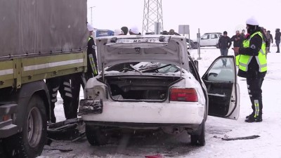Erzurum'da Trafik Kazası Açıklaması 1 Ölü, 2 Yaralı