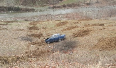 Samsun'da Otomobil Şarampole Yuvarlandı Açıklaması 1 Yaralı