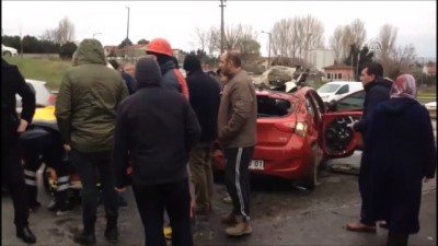 Silivri'de Trafik Kazası Açıklaması 4 Yaralı