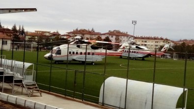 Cumhurbaşkanı Erdoğan'ın Helikopteri Zile'ye iniş yaptı