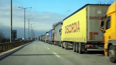 Kapıkule'de Tır Kuyruğu