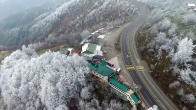 Bolu Dağı'nın Kar Manzarası Havadan Görüntülendi