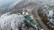 GÜZELDERE ŞELALESİ - Bolu Dağı'nın Kar Manzarası Havadan Görüntülendi