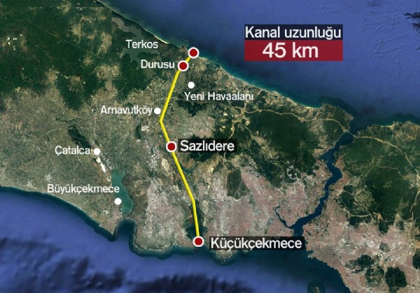 Kanal İstanbul Projesi'nin güzergahı belli oldu