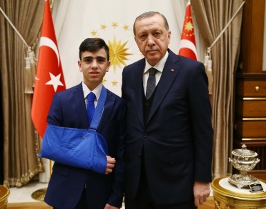 Cumhurbaşkanı Erdoğan, Filistin direnişinin simgesi Cuneydi'yi kabul etti