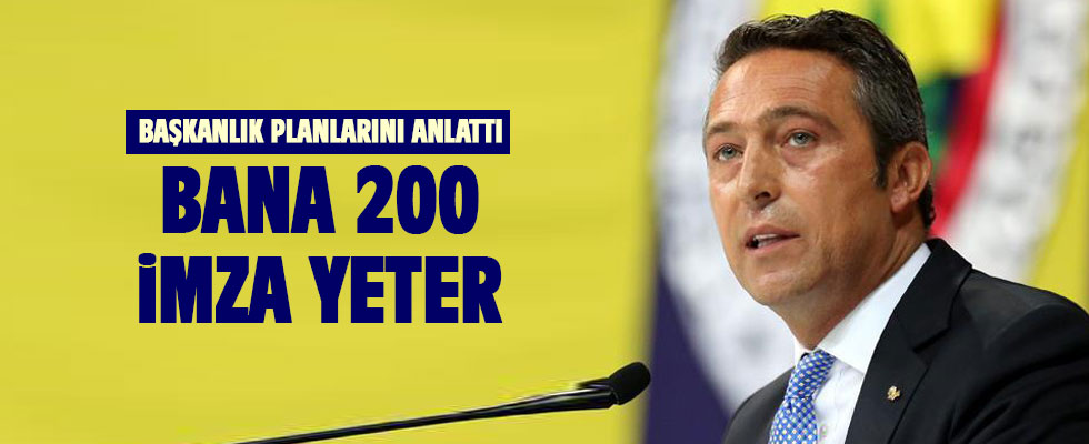 Ali Koç, Fenerbahçe başkanlık planlarını anlattı!