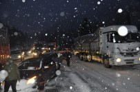 İNLICE - Konya-Antalya Karayolunda Ulaşıma Kar Engeli